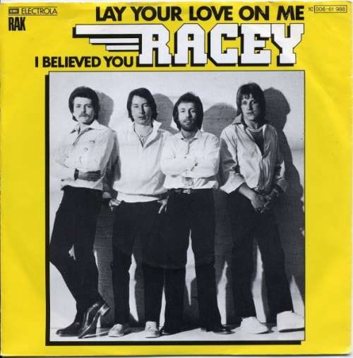 Cover Racey - Lay Your Love On Me (7, Single) Schallplatten Ankauf