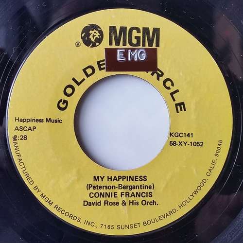 Cover Connie Francis - My Happiness / If I Didn't Care (7) Schallplatten Ankauf