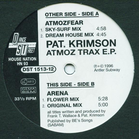 Cover Pat. Krimson* - Atmoz Trax E.P. (12, EP) Schallplatten Ankauf