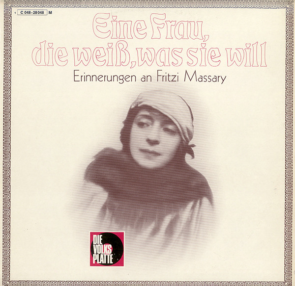 Cover Fritzi Massary - Eine Frau, Die Weiß, Was Sie Will (LP, Comp) Schallplatten Ankauf