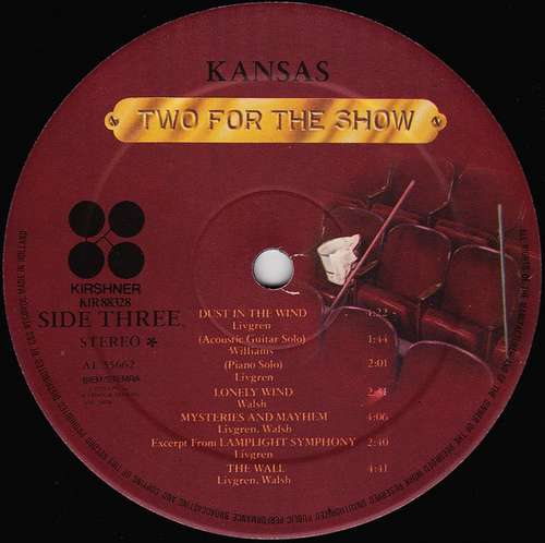 Cover Kansas (2) - Two For The Show (2xLP, Album) Schallplatten Ankauf