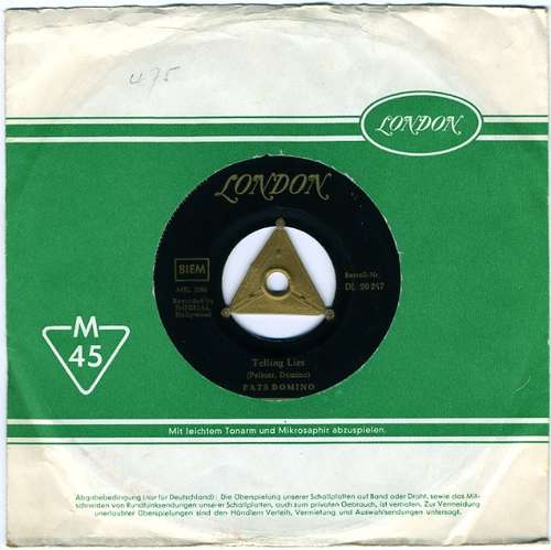 Cover Fats Domino - Telling Lies / When The Saints Go Marching In (7, Single, Mono) Schallplatten Ankauf