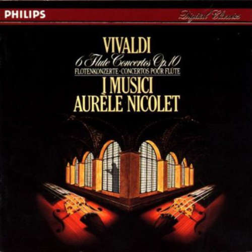Cover Vivaldi* - I Musici, Aurèle Nicolet - 6 Flute Concertos, Op. 10 (CD) Schallplatten Ankauf