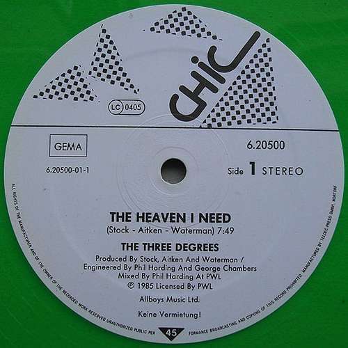 Cover The Three Degrees - The Heaven I Need (12, Maxi, Gre) Schallplatten Ankauf