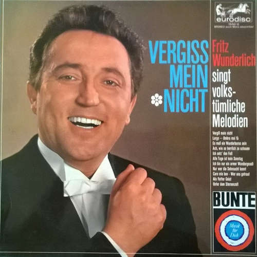 Cover Fritz Wunderlich - Vergiss Mein Nicht (LP) Schallplatten Ankauf