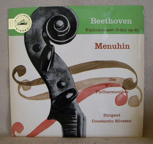 Cover Ludwig van Beethoven, Yehudi Menuhin, Constantin Silvestri, Wiener Philharmoniker - Violinkonzert D-dur Op. 61 (LP, Album) Schallplatten Ankauf