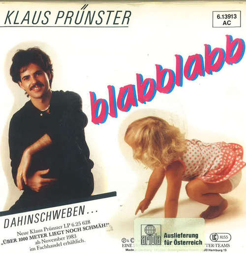 Cover Klaus Prünster - Blabblabb (7, Single) Schallplatten Ankauf