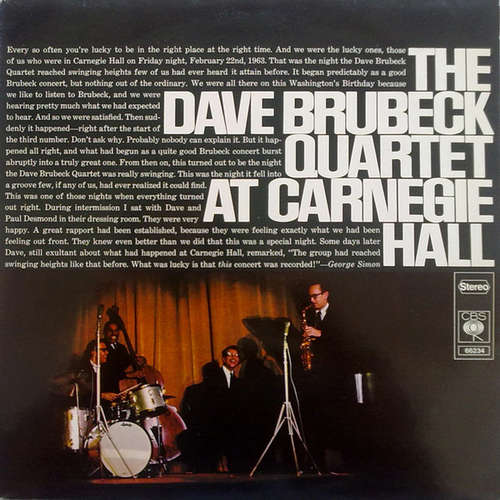 Cover The Dave Brubeck Quartet - At Carnegie Hall (2xLP, Album, RE, Gat) Schallplatten Ankauf