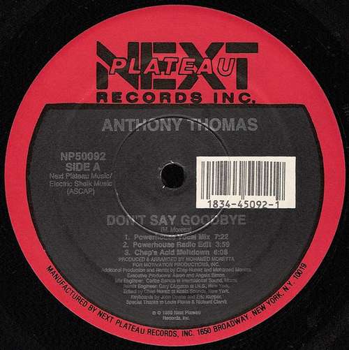 Cover Anthony Thomas - Don't Say Goodbye (12) Schallplatten Ankauf