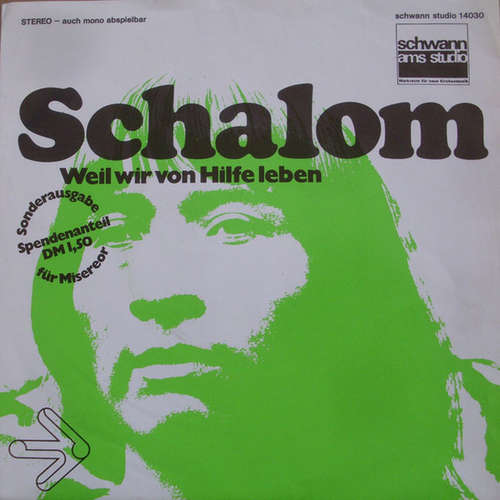 Cover Jutta Hahn, Chor Der Neanderkirche Düsseldorf - Schalom (7, Single) Schallplatten Ankauf