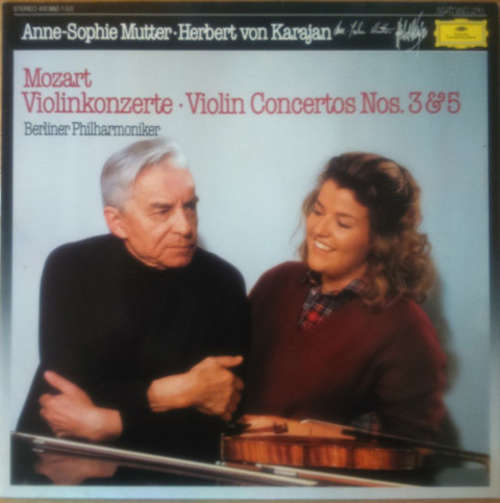 Cover Mozart* - Berliner Philharmoniker, Herbert Von Karajan, Anne-Sophie Mutter - Violinkonzerte / Violin Concertos Nos. 3 & 5 (LP, Album) Schallplatten Ankauf