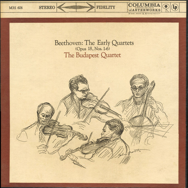 Cover Beethoven*, Budapest String Quartet - The Early Quartets, Opus 18, Nos. 1–6 (3xLP + Box) Schallplatten Ankauf