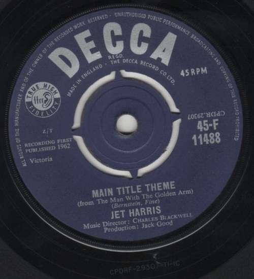 Cover Jet Harris - Main Title Theme (From The Man With The Golden Arm) (7, Single) Schallplatten Ankauf