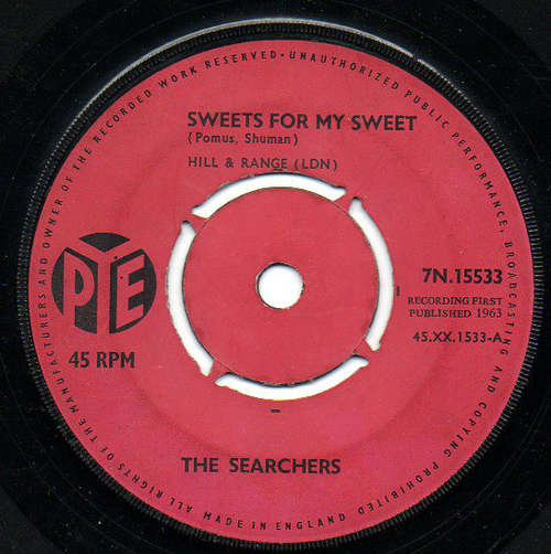 Cover The Searchers - Sweets For My Sweet (7, Single, Pus) Schallplatten Ankauf