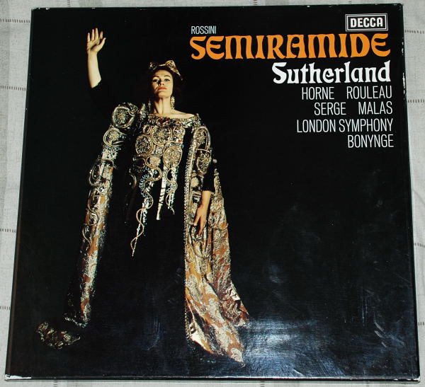 Cover Rossini*, Sutherland*, Horne*, Rouleau*, Serge*, Malas*, London Symphony*, Bonynge* - Semiramide (3xLP + Box, RE) Schallplatten Ankauf