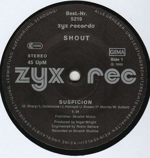 Cover Shout (3) - Suspicion (12) Schallplatten Ankauf