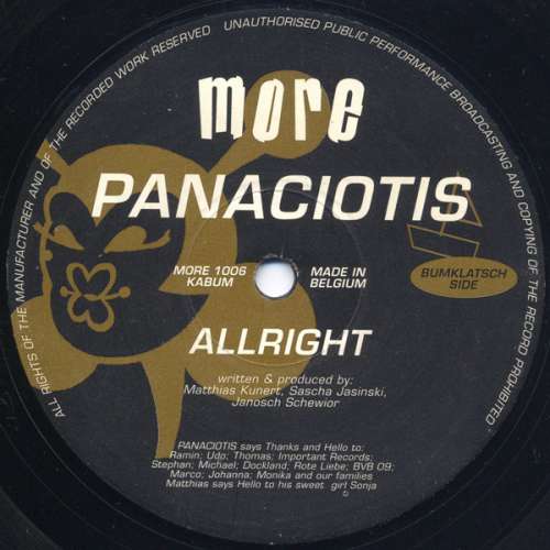 Cover Panaciotis - Allright (12) Schallplatten Ankauf
