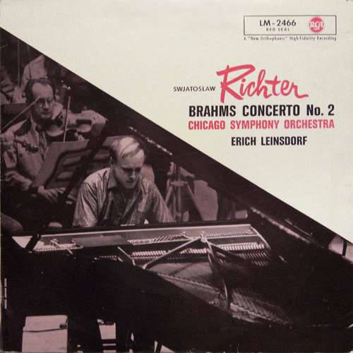 Cover Sviatoslav Richter, Brahms*, Chicago Symphony Orchestra*, Erich Leinsdorf - Brahms Concerto No. 2 (LP, Mono) Schallplatten Ankauf