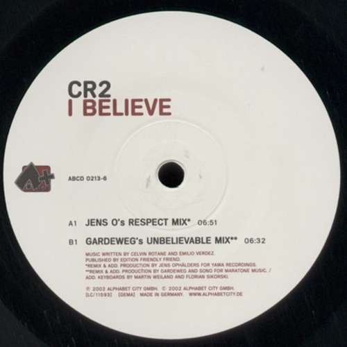 Cover CR2 - I Believe (12) Schallplatten Ankauf