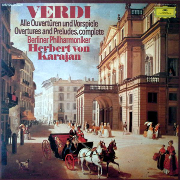 Cover Verdi* - Berliner Philharmoniker, Herbert von Karajan - Alle Ouvertüren Und Vorspiele = Overtures And Preludes, Complete (2xLP, Comp, Club) Schallplatten Ankauf