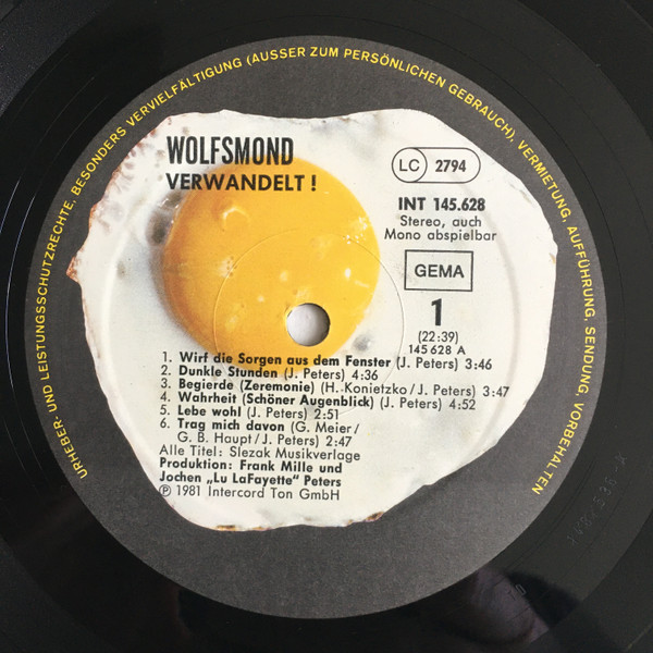 Cover Wolfsmond (2) - Verwandelt ! (LP, Album) Schallplatten Ankauf