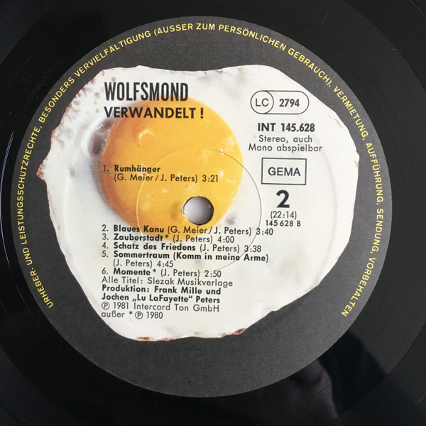 Cover Wolfsmond (2) - Verwandelt ! (LP, Album) Schallplatten Ankauf