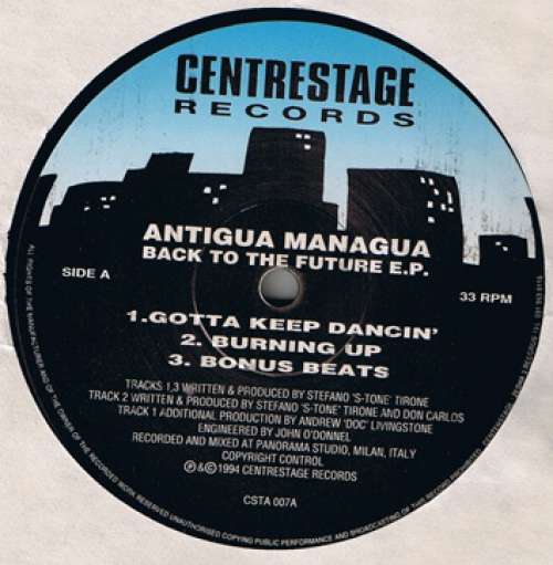 Cover Antigua Managua - Back To The Future E.P. (12, EP) Schallplatten Ankauf