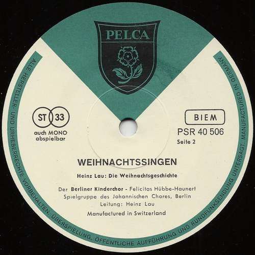 Cover Berliner Kinderchor, Felicitas Hübbe-Haunert, Spielgruppe Des Johannischen Chores, Berlin*, Heinz Lau / Singkreis Zürich, Die Kammermusiker*, Verena Gohl, Willi Gohl - Weihnachtssingen (LP) Schallplatten Ankauf