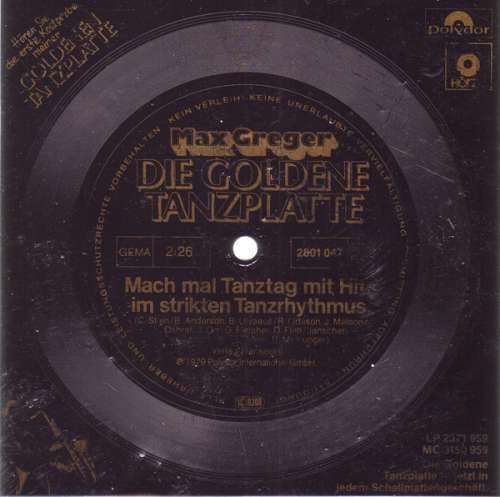 Bild Max Greger - Die Goldene Tanzplatte (Flexi, 6, Shape, S/Sided, Promo, Smplr) Schallplatten Ankauf