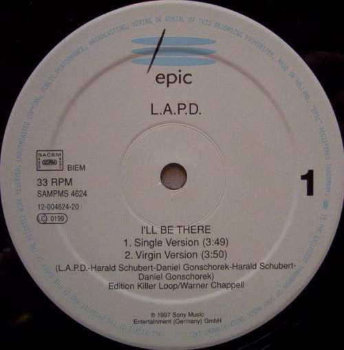 Cover L.A.P.D. - I'll Be There (12, Promo) Schallplatten Ankauf
