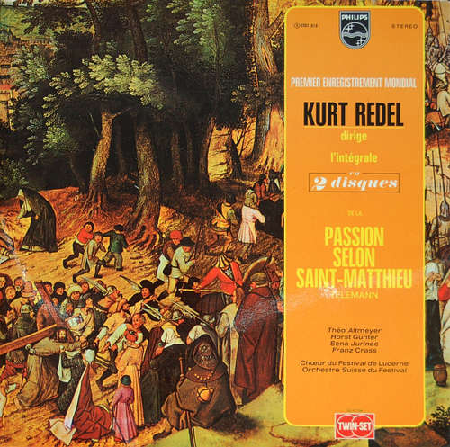 Cover Telemann*, Kurt Redel - Passion Selon Saint-Matthieu (2xLP, Album, Gat) Schallplatten Ankauf