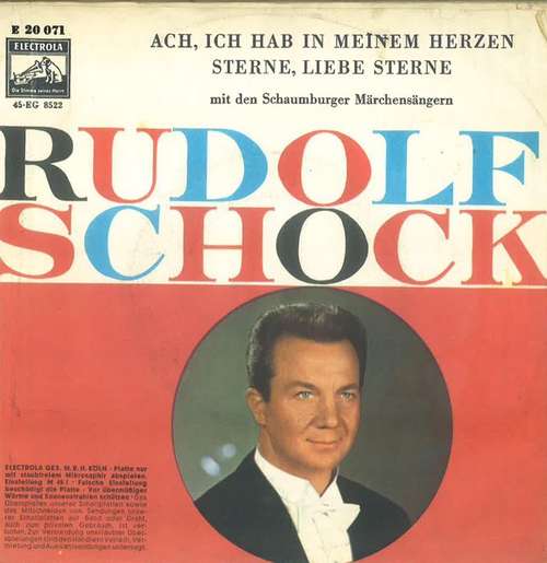Cover Rudolf Schock - Ach, Ich Hab In Meinem Herzen / Sterne, Liebe Sterne (7, Single) Schallplatten Ankauf