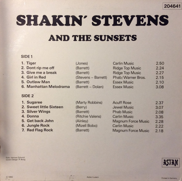 Cover Shakin' Stevens And The Sunsets - The Early Days (LP, Comp) Schallplatten Ankauf