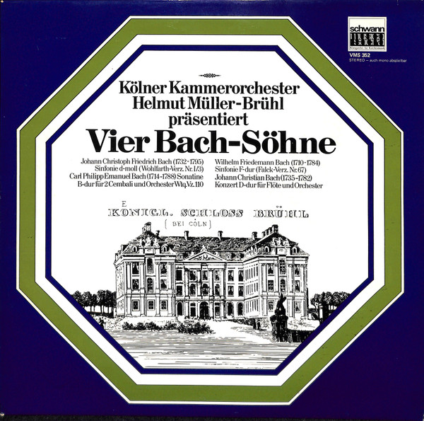 Cover Helmut Müller-Brühl, Kölner Kammerorchester - Vier Bach-Söhne (LP) Schallplatten Ankauf