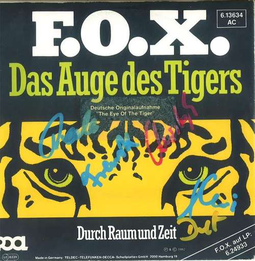 Cover F.O.X. (2) - Das Auge Des Tigers (7, Single, Promo) Schallplatten Ankauf