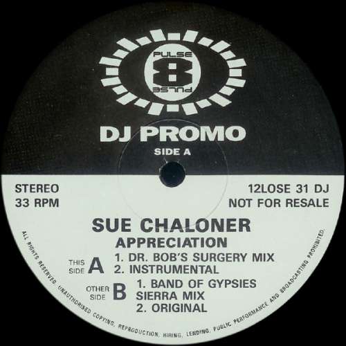 Cover Sue Chaloner - Appreciation (12, Promo) Schallplatten Ankauf