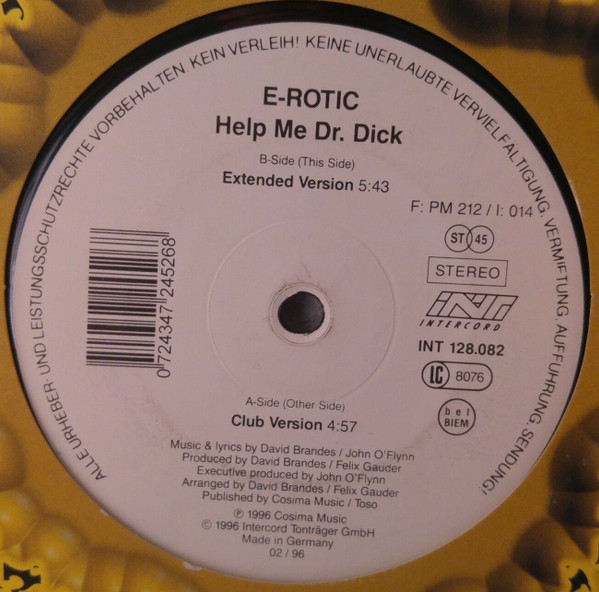 Bild E-Rotic - Help Me Dr. Dick (12) Schallplatten Ankauf