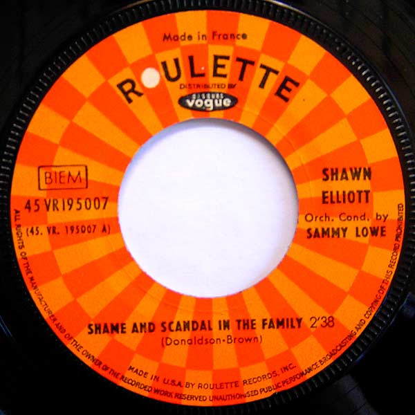 Cover Shawn Elliott - Shame And Scandal In The Family / My Girl (7, Single) Schallplatten Ankauf