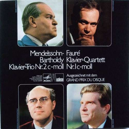 Cover Mendelssohn-Bartholdy* / Fauré* - Klavier-Trio Nr.2 C-Moll / Klavier-Quartet Nr.1 C-Moll (LP) Schallplatten Ankauf