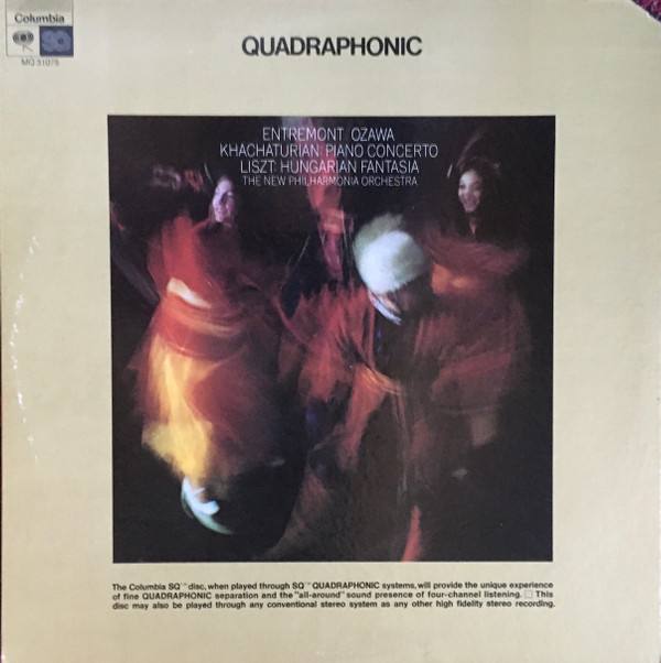 Cover Entremont* / Ozawa*, Khachaturian* / Liszt* - The New Philharmonia Orchestra* - Piano Concerto / Hungarian Fantasia (LP, Album, Quad) Schallplatten Ankauf
