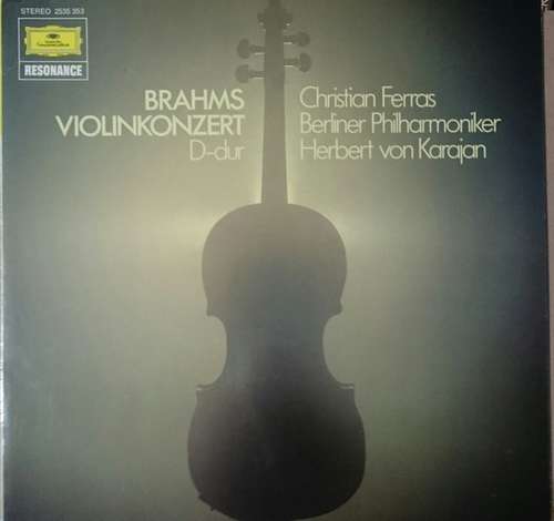 Cover Brahms* - Christian Ferras, Berliner Philharmoniker, Herbert Von Karajan - Violinkonzert D-Dur (LP, RE) Schallplatten Ankauf