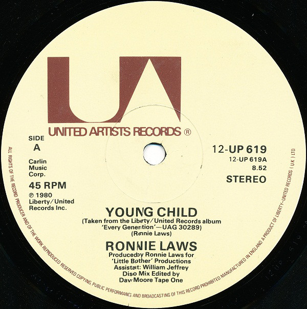 Cover Ronnie Laws - Young Child (12, Single) Schallplatten Ankauf