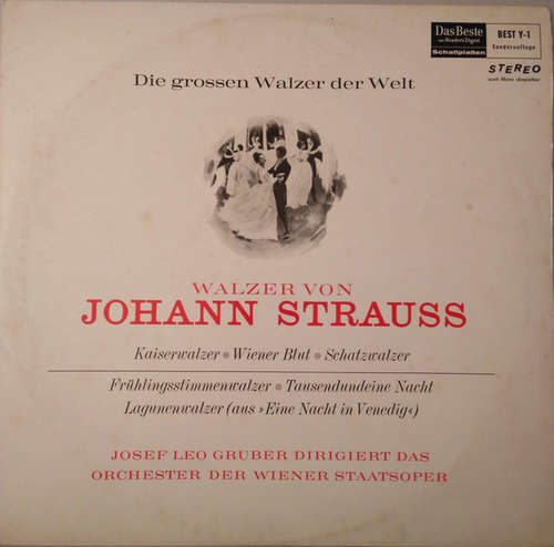 Cover Johann Strauss*, Josef Leo Gruber, Orchester Der Wiener Staatsoper - Walzer Von Johann Strauss (LP, Promo) Schallplatten Ankauf