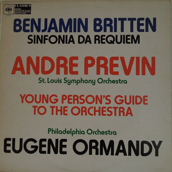 Cover Benjamin Britten, André Previn, Eugene Ormandy - Sinfonia Da Requiem / Young Person's Guide To The Orchestra (LP, Comp) Schallplatten Ankauf