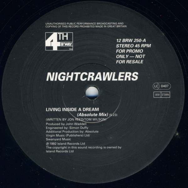 Cover Nightcrawlers - Living Inside A Dream (12, Promo) Schallplatten Ankauf