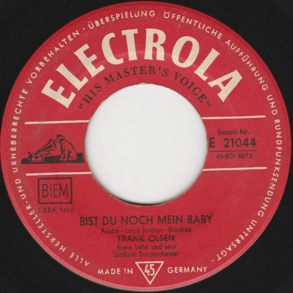 Cover Frank Olsen (2) - Bist Du Noch Mein Baby (7, Single) Schallplatten Ankauf