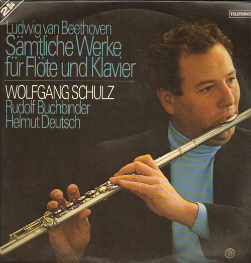 Cover Ludwig van Beethoven, Wolfgang Schulz (3), Rudolf Buchbinder, Helmut Deutsch - Sämtliche Werke für Flöte und Klavier (2xLP, Gat) Schallplatten Ankauf
