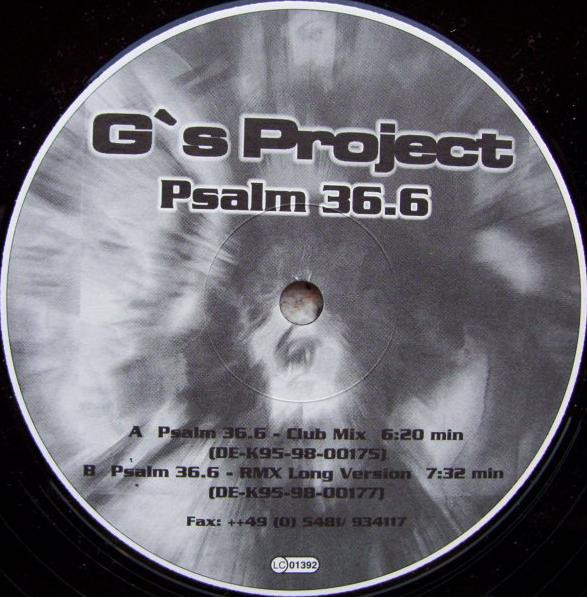 Bild G's Project - Psalm 36.6 (12) Schallplatten Ankauf