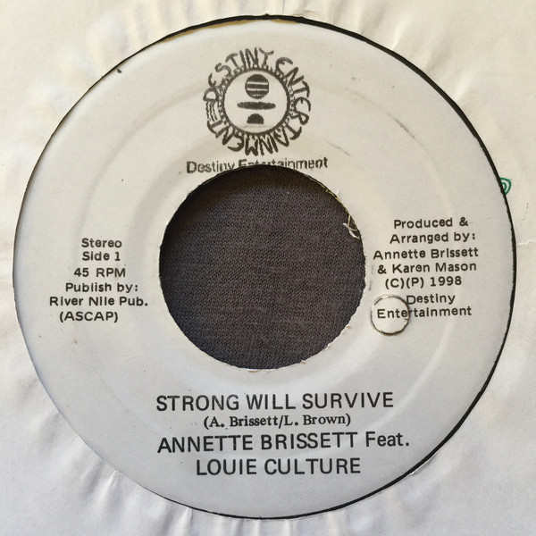 Cover Annette Brissett Feat, Louie Culture - Strong Will Survive (7) Schallplatten Ankauf