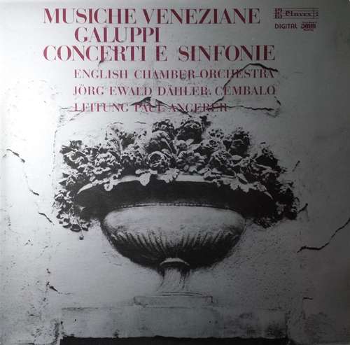 Cover Galuppi*, English Chamber Orchestra, Jörg Ewald Dähler, Paul Angerer - Musiche Veneziane - Concerti E Sinfonie (LP, Gat) Schallplatten Ankauf